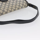 GUCCI GG Supreme Shoulder Bag PVC Navy Gold Auth 172288-7