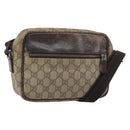 GUCCI GG Supreme Shoulder Bag PVC Beige Silver 114291 Auth 172289-1