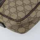 GUCCI GG Supreme Shoulder Bag PVC Beige Silver 114291 Auth 172289-11