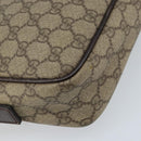 GUCCI GG Supreme Shoulder Bag PVC Beige Silver 114291 Auth 172289-13