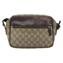 GUCCI GG Supreme Shoulder Bag PVC Beige Silver 114291 Auth 172289-2