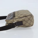 GUCCI GG Supreme Shoulder Bag PVC Beige Silver 114291 Auth 172289-5