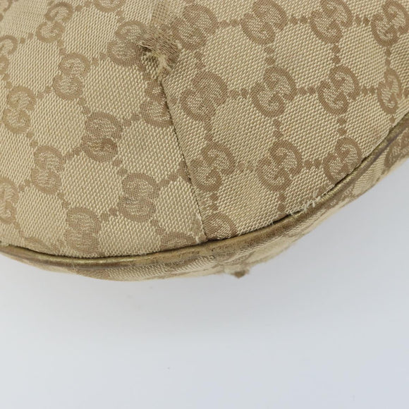 GUCCI Sherry Line GG Canvas Shoulder Bag Beige Gold pink 181092 Auth 172293