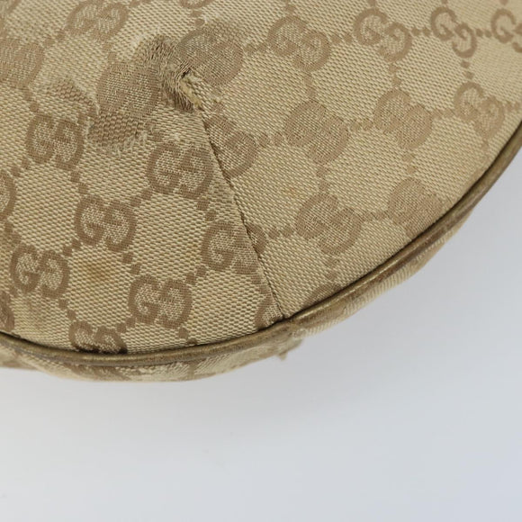 GUCCI Sherry Line GG Canvas Shoulder Bag Beige Gold pink 181092 Auth 172293