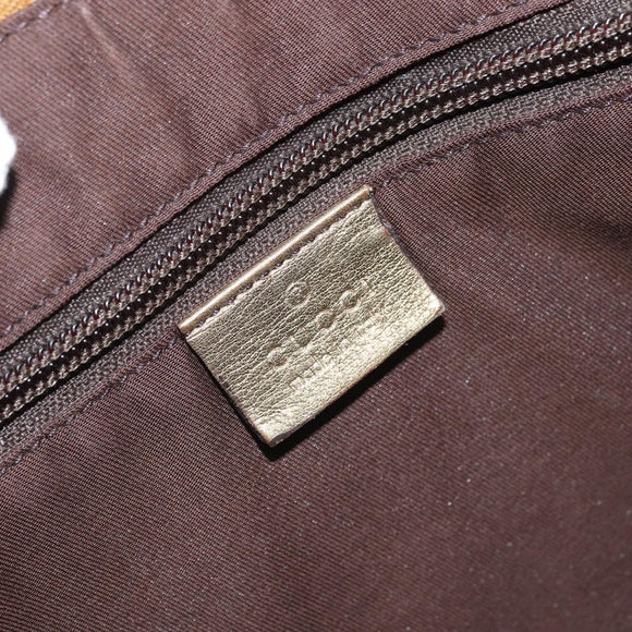 GUCCI Sherry Line GG Canvas Shoulder Bag Beige Gold pink 181092 Auth 172293