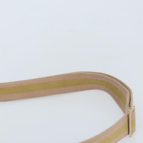GUCCI Sherry Line GG Canvas Shoulder Bag Beige Gold pink 181092 Auth 172293
