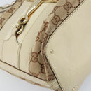 GUCCI GG Canvas Hand Bag Beige Gold 07198 Auth 172295-11