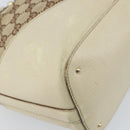 GUCCI GG Canvas Hand Bag Beige Gold 07198 Auth 172295-13