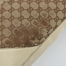 GUCCI GG Canvas Hand Bag Beige Gold 07198 Auth 172295-14