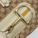 GUCCI GG Canvas Hand Bag Beige Gold 07198 Auth 172295-15