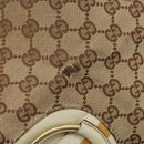 GUCCI GG Canvas Hand Bag Beige Gold 07198 Auth 172295-16
