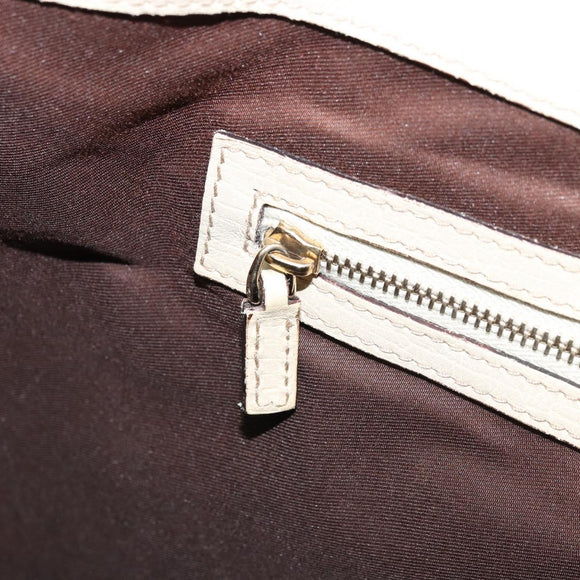 GUCCI GG Canvas Hand Bag Beige Gold 07198 Auth 172295