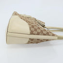 GUCCI GG Canvas Hand Bag Beige Gold 07198 Auth 172295-4