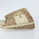 GUCCI GG Canvas Hand Bag Beige Gold 07198 Auth 172295-5