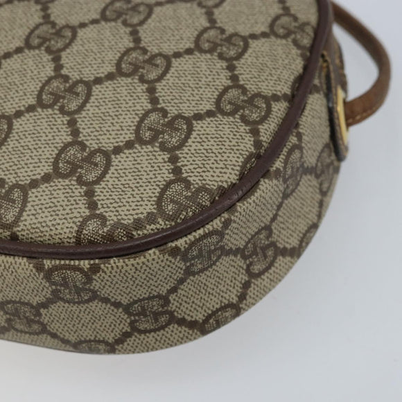 GUCCI GG Supreme Web Sherry Line Bag PVC Beige 007 58 6112 4023 Auth 172298