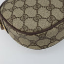 GUCCI GG Supreme Web Sherry Line Bag PVC Beige 007 58 6112 4023 Auth 172298-11