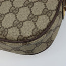 GUCCI GG Supreme Web Sherry Line Bag PVC Beige 007 58 6112 4023 Auth 172298-12