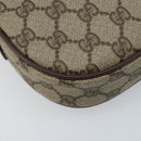 GUCCI GG Supreme Web Sherry Line Bag PVC Beige 007 58 6112 4023 Auth 172298-13