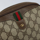 GUCCI GG Supreme Web Sherry Line Bag PVC Beige 007 58 6112 4023 Auth 172298-14