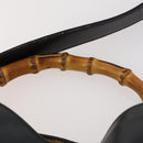 GUCCI Bambus Handtasche Leder 2-Wege Schwarz Gold Original 172300-15