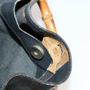 GUCCI Bambus Handtasche Leder 2-Wege Schwarz Gold Original 172300-11