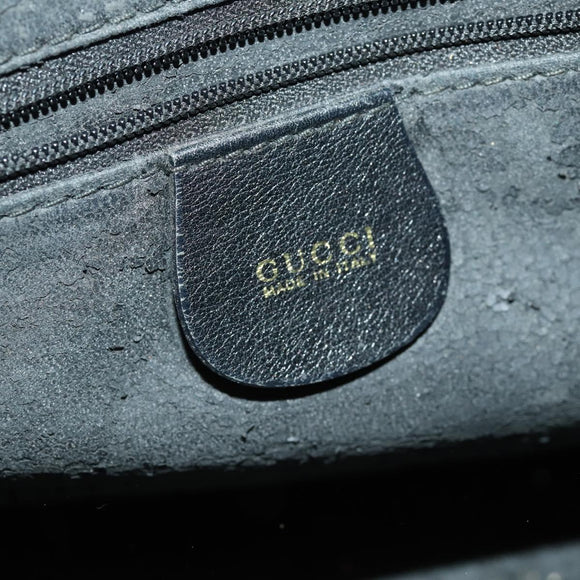 GUCCI Bambus Handtasche Leder 2-Wege Schwarz Gold Original 172300
