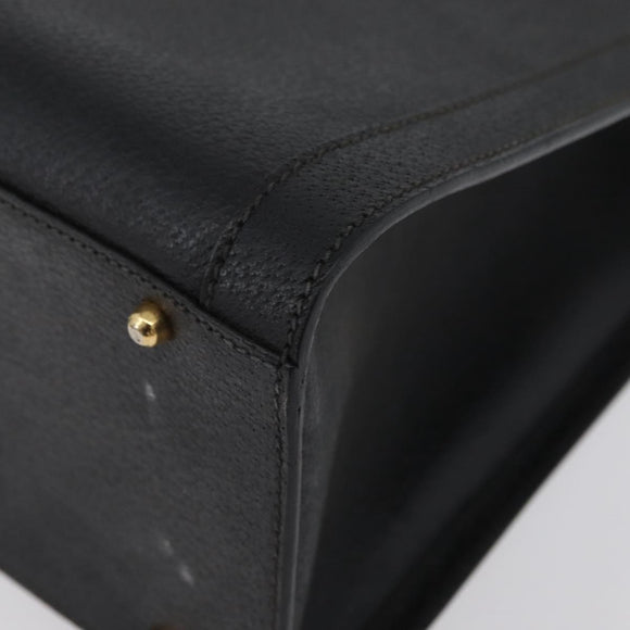 GUCCI Bamboo Tote Bag Leather Black Gold 002 0260 2615 Auth 172302