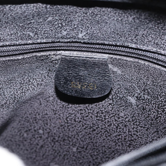 GUCCI Bamboo Tote Bag Leather Black Gold 002 0260 2615 Auth 172302