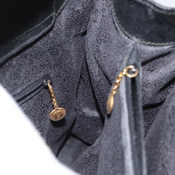 GUCCI Bamboo Tote Bag Leather Black Gold 002 0260 2615 Auth 172302