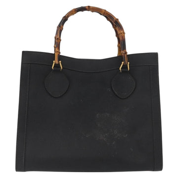 GUCCI Bamboo Tote Bag Leather Black Gold 002 0260 2615 Auth 172302 - 0