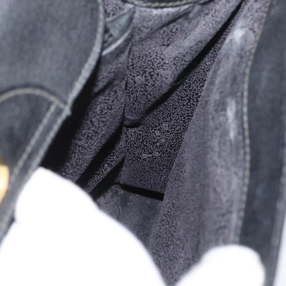 GUCCI Bamboo Tote Bag Leather Black Gold 002 0260 2615 Auth 172302