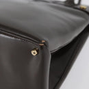 GUCCI Hand Bag Patent leather Brown Gold Auth 172303-15