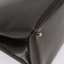 GUCCI Hand Bag Patent leather Brown Gold Auth 172303-16