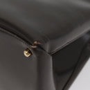 GUCCI Hand Bag Patent leather Brown Gold Auth 172303-9