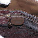 GUCCI Hand Bag Patent leather Brown Gold Auth 172303-17