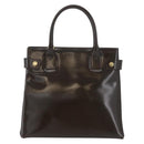 GUCCI Hand Bag Patent leather Brown Gold Auth 172303-13