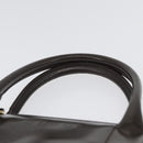 GUCCI Hand Bag Patent leather Brown Gold Auth 172303-8