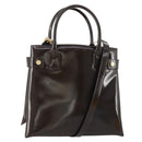 GUCCI Hand Bag Patent leather 2way Brown Gold 000 2404 0503 Auth 172304-1