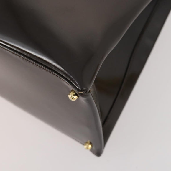 GUCCI Hand Bag Patent leather 2way Brown Gold 000 2404 0503 Auth 172304
