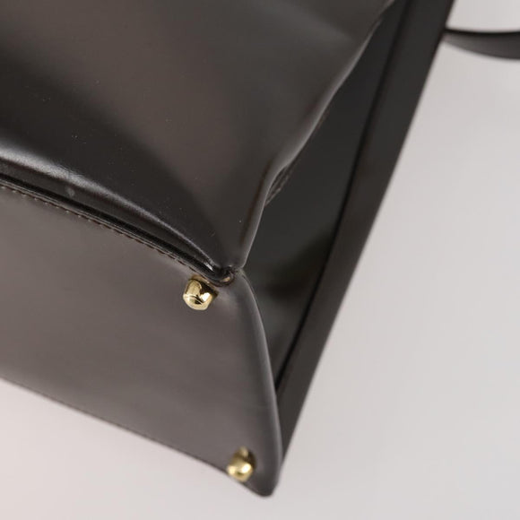 GUCCI Hand Bag Patent leather 2way Brown Gold 000 2404 0503 Auth 172304