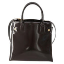 GUCCI Hand Bag Patent leather 2way Brown Gold 000 2404 0503 Auth 172304-2