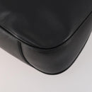 GUCCI Bamboo Shoulder Bag Leather 2way Black Gold 001 1014 1577 Auth 172306-17