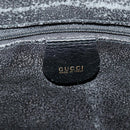 GUCCI Bamboo Shoulder Bag Leather 2way Black Gold 001 1014 1577 Auth 172306-21