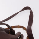 GUCCI Bamboo Shoulder Bag Leather 2way Bordeaux Gold 001 2865 1657 Auth 172307-9