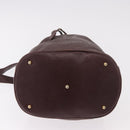 GUCCI Bamboo Shoulder Bag Leather 2way Bordeaux Gold 001 2865 1657 Auth 172307-16