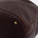 GUCCI Bamboo Shoulder Bag Leather 2way Bordeaux Gold 001 2865 1657 Auth 172307-11