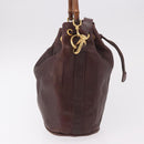 GUCCI Bamboo Shoulder Bag Leather 2way Bordeaux Gold 001 2865 1657 Auth 172307-6