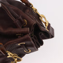 GUCCI Bamboo Shoulder Bag Leather 2way Bordeaux Gold 001 2865 1657 Auth 172307-14