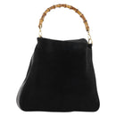 GUCCI Bamboo Schultertasche Leder Schwarz Gold 001 1998 1577 Auth 172308-1