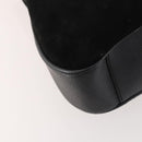 GUCCI Bamboo Schultertasche Leder Schwarz Gold 001 1998 1577 Auth 172308-14